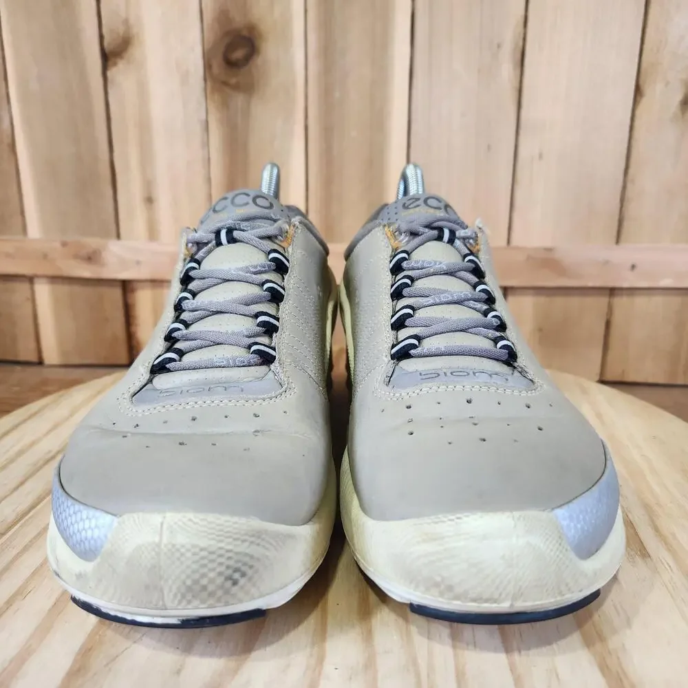 ECCO Biom C Natural Motion Shoes Mens 7.5 41 EU Beige Leather Walking Sneakers